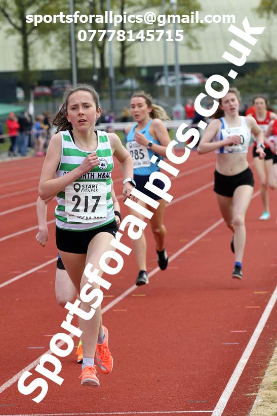 1500 metres, 2021 NECAA Middlesbrough Open Meting, Sunday, May 9th. Photo: David T. Hewitson/Sports for All Pics